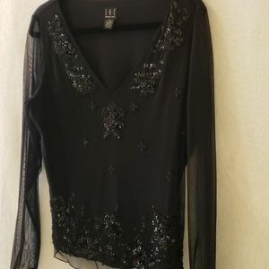 Sheer Sequin Blouse